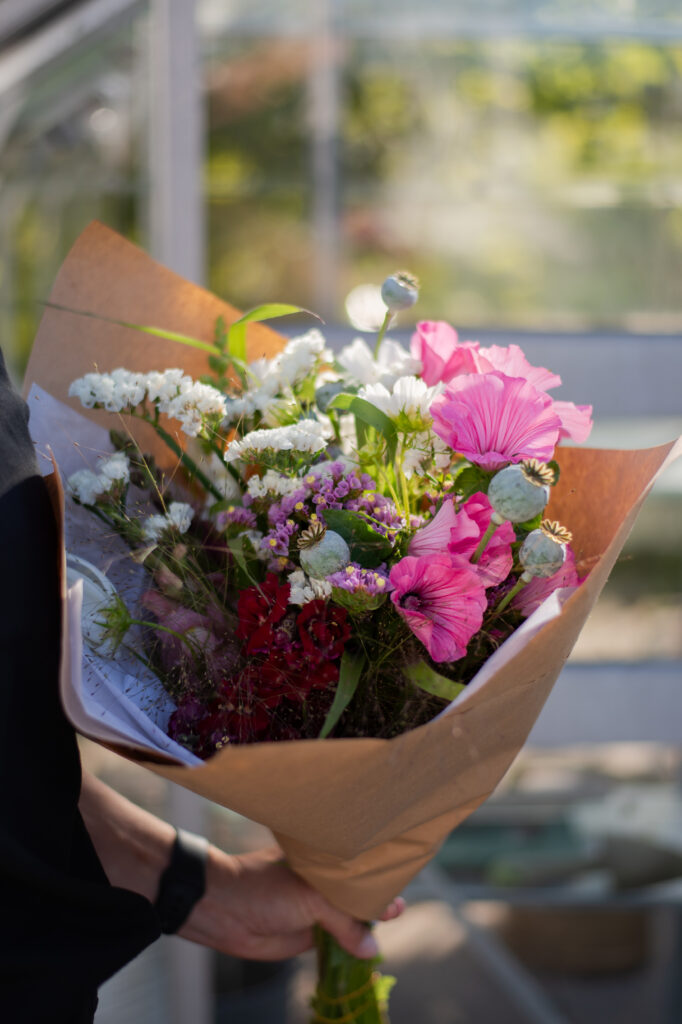 papper till buketter hobbyverksamhet sälja blommor