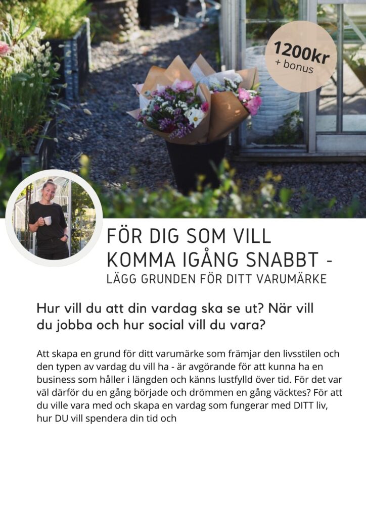 lönsam blomsterverksamhet sälja blommor sälja snittblommor
