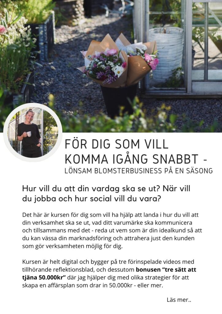 börja sälja blommor i obemannad kiosk